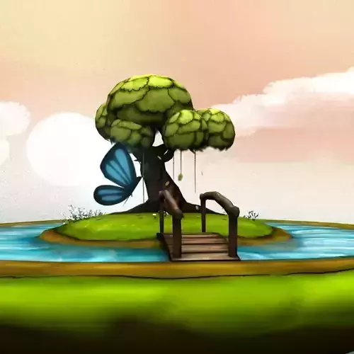 Hand Painted Fantasy Land