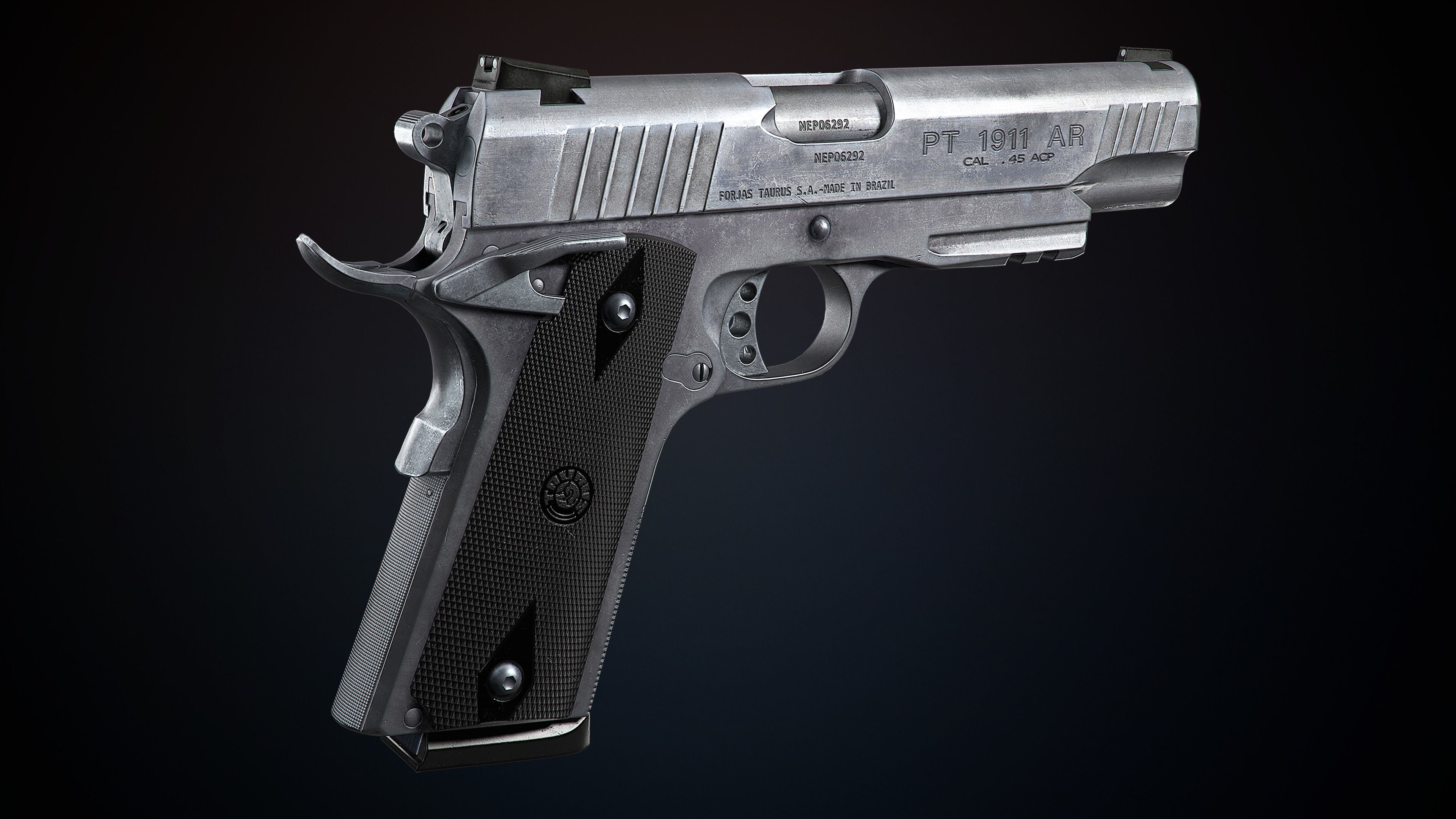 1911 Taurus HANDGUN Low-poly 3D model_4