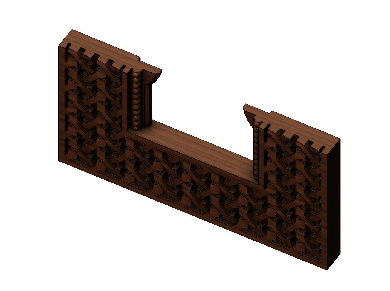 Moroccan moucharabieh mirror frame 3D print model_11