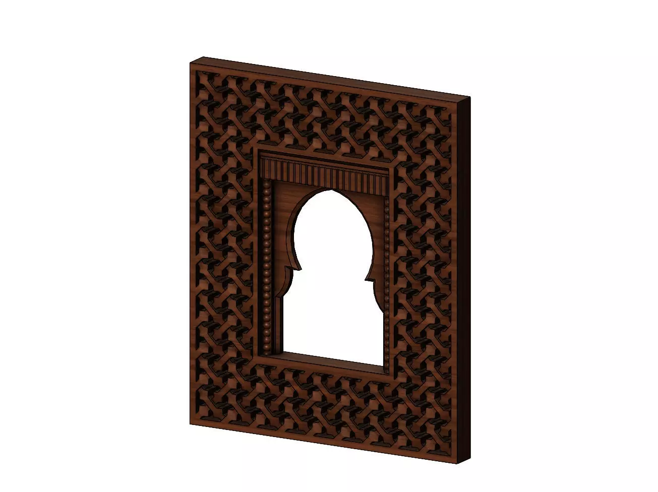 Moroccan moucharabieh mirror frame 3D print model_0