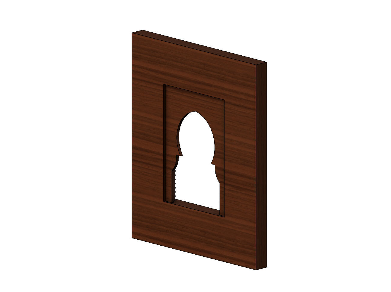 Moroccan moucharabieh mirror frame 3D print model_8