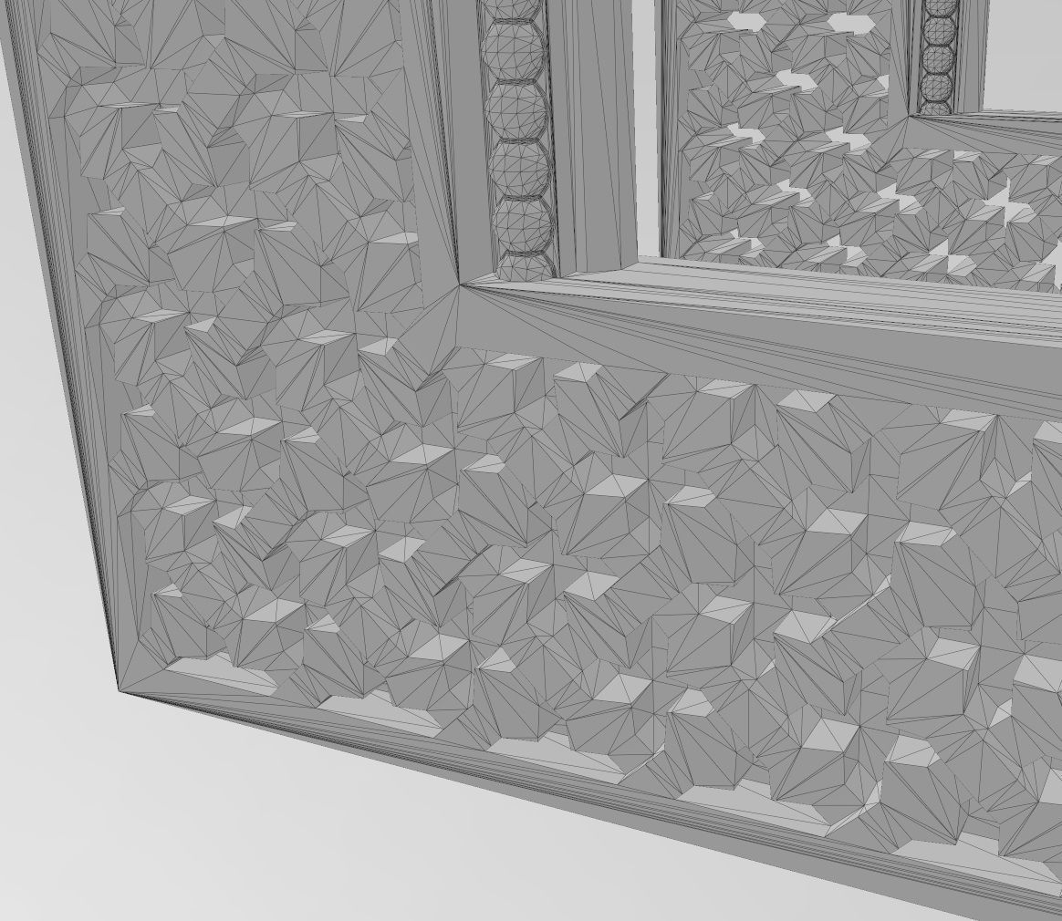 Moroccan moucharabieh mirror frame 3D print model_14