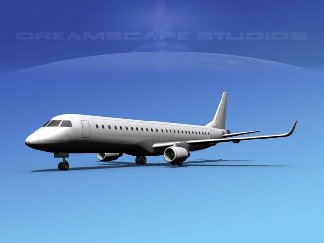 Embraer E-190 LP SS 3D model
