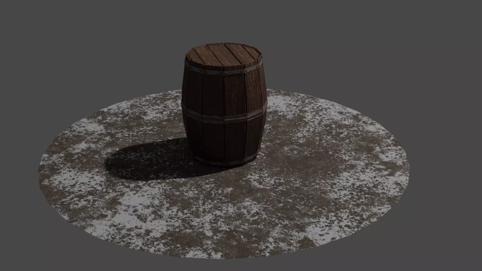 Game-Ready Wooden Barrel Free low-poly 3D model