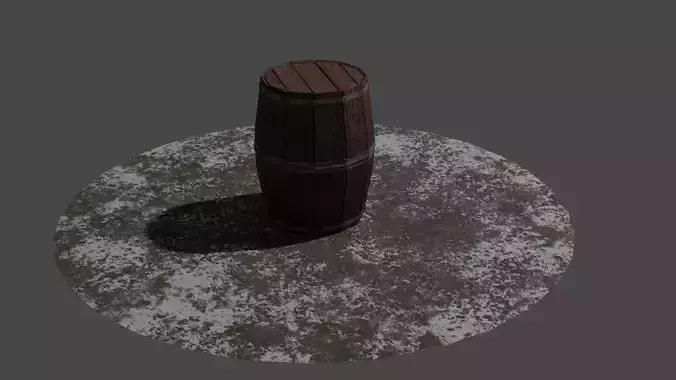 Game-Ready Wooden Barrel