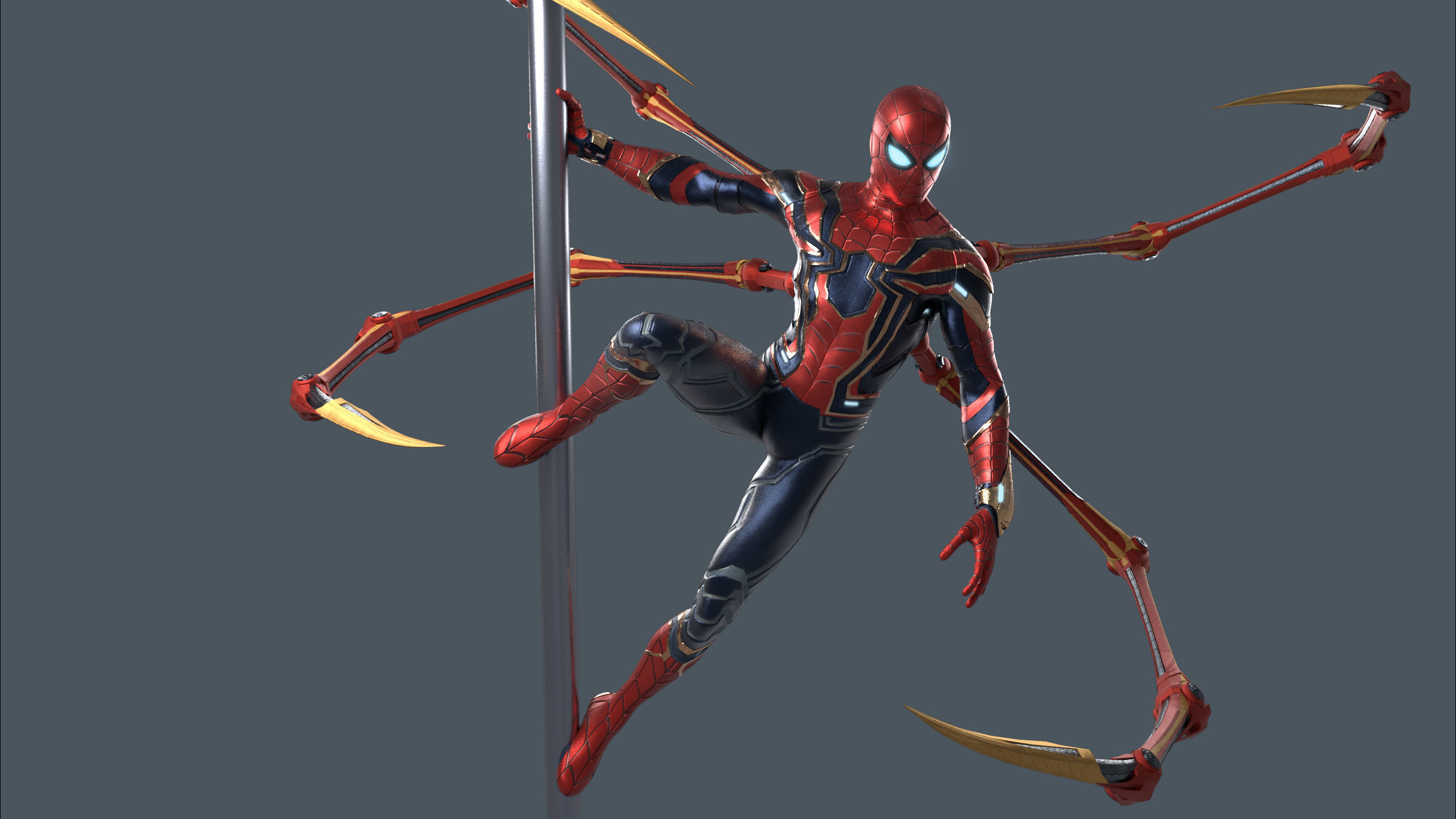 Iron Spiderman Rig 3D model_6