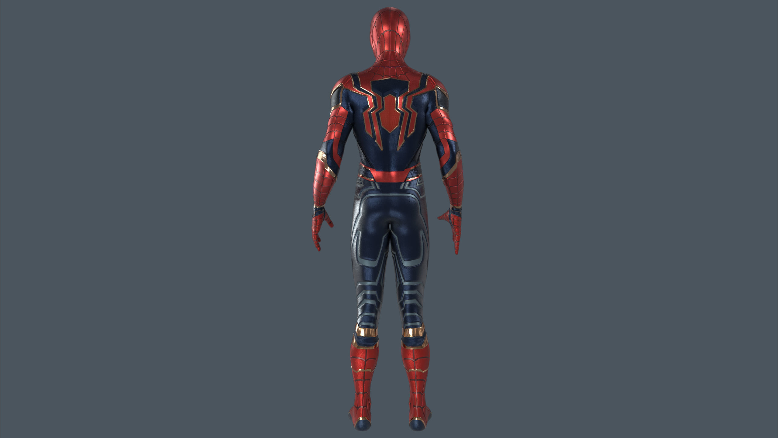 Iron Spiderman Rig 3D model_4