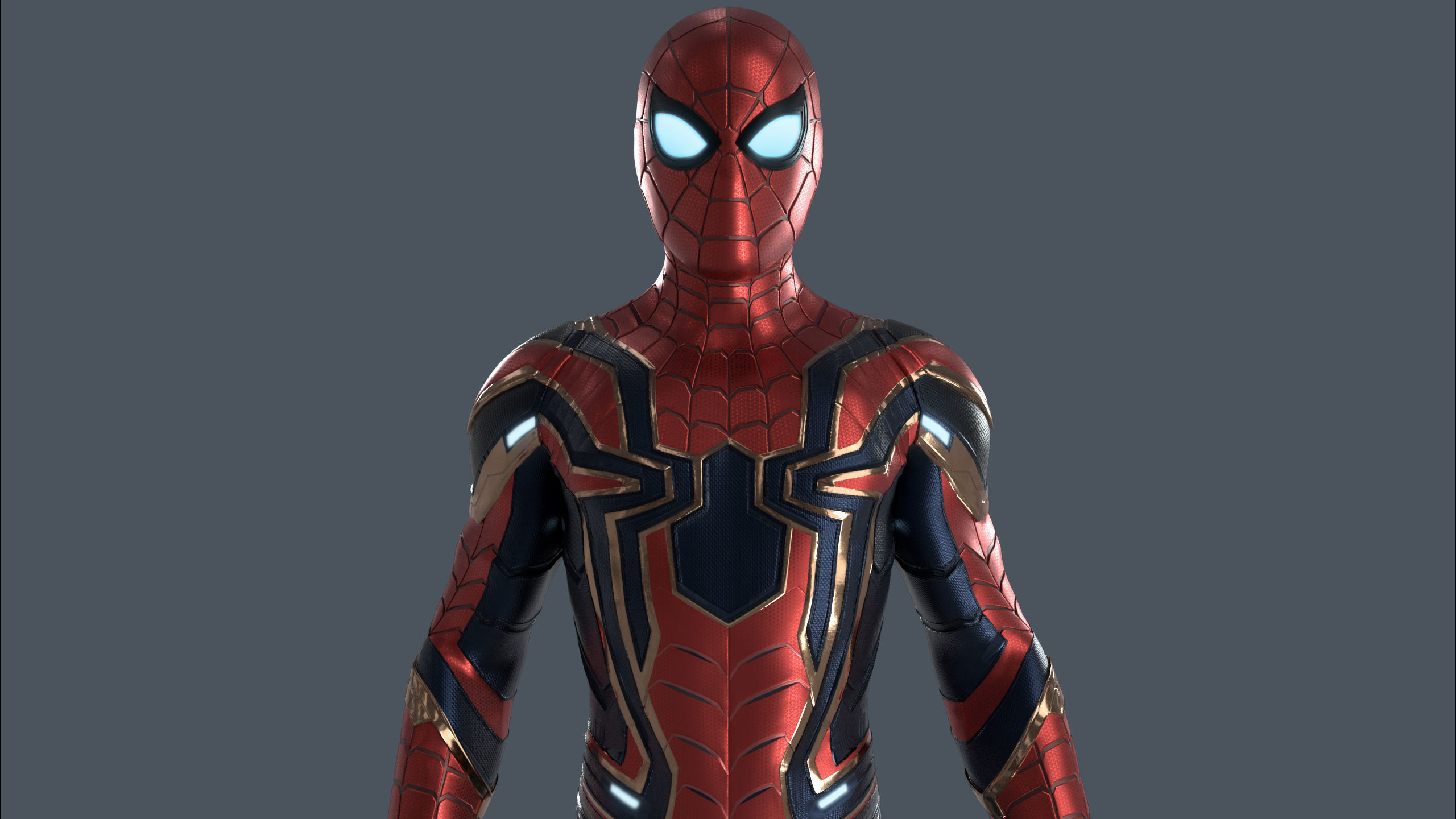 Iron Spiderman Rig 3D model_2