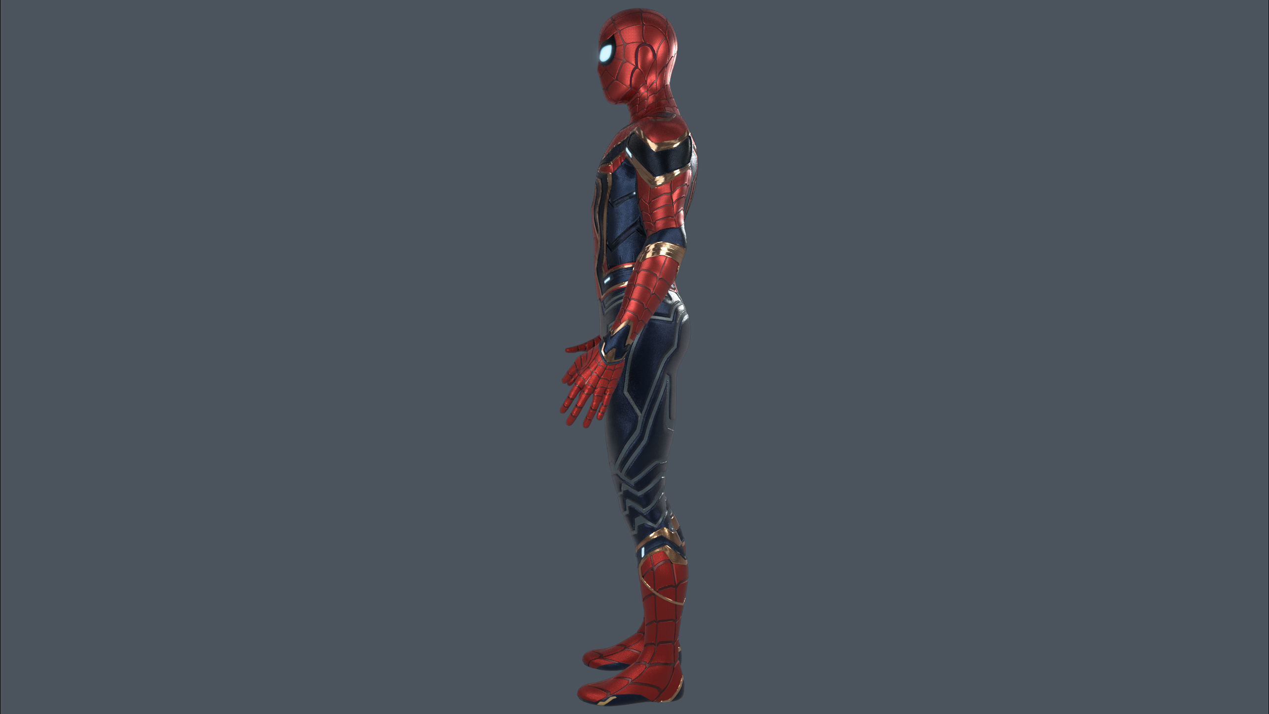 Iron Spiderman Rig 3D model_3