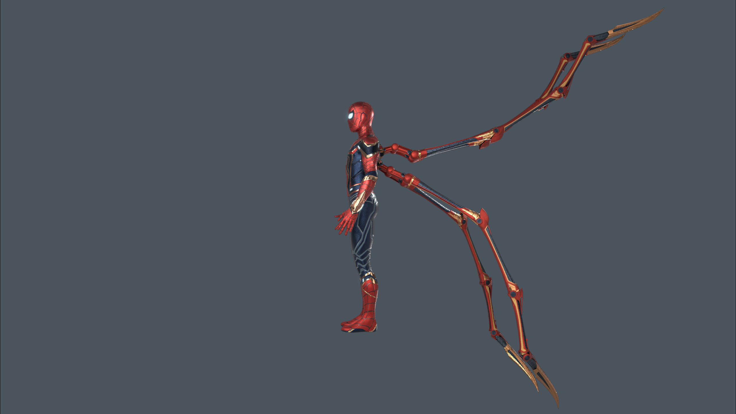 Iron Spiderman Rig 3D model_10