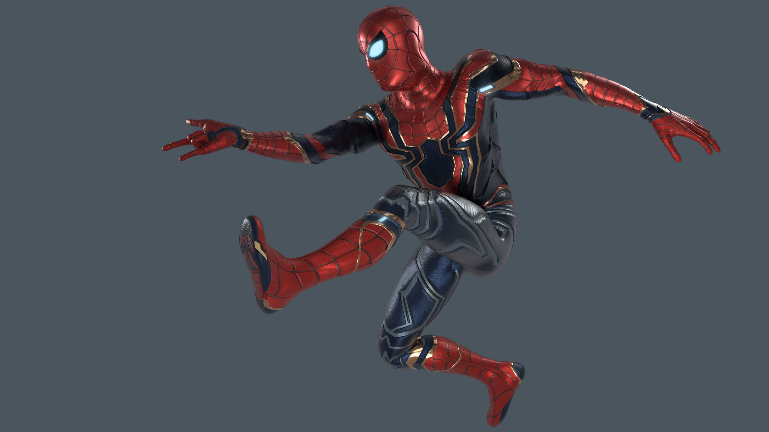 Iron Spiderman Rig 3D model_7