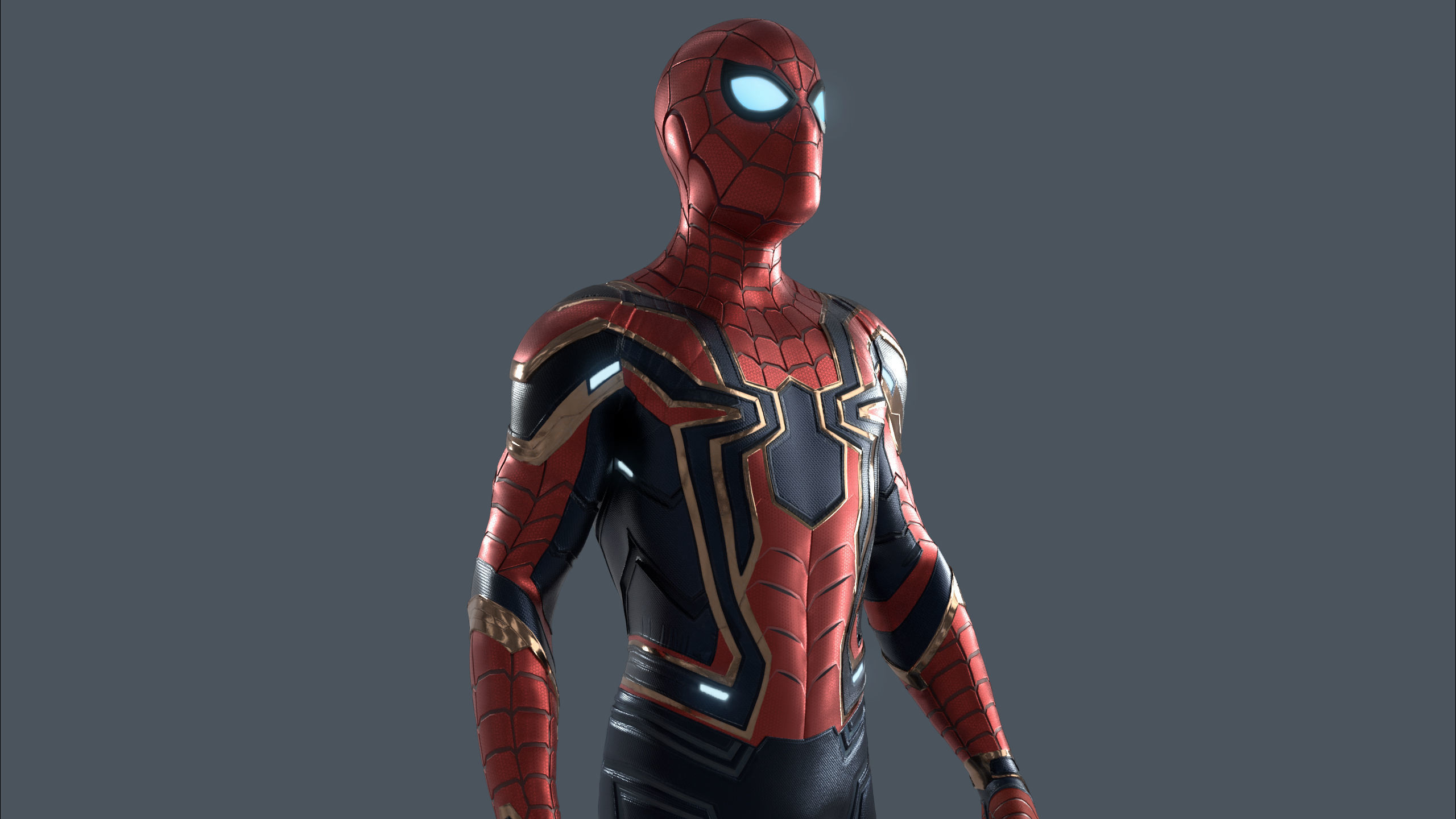 Iron Spiderman Rig 3D model_1