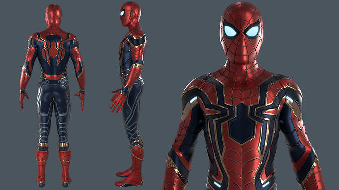 Iron Spiderman  Rig  3D model
