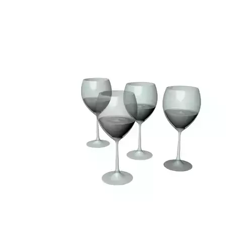 Goblet four wine glasses