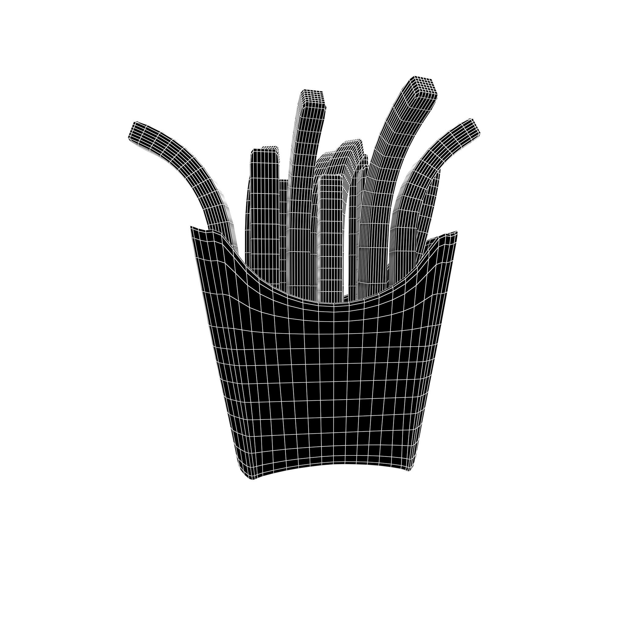 French Fries v2 001 Low-poly 3D model_4