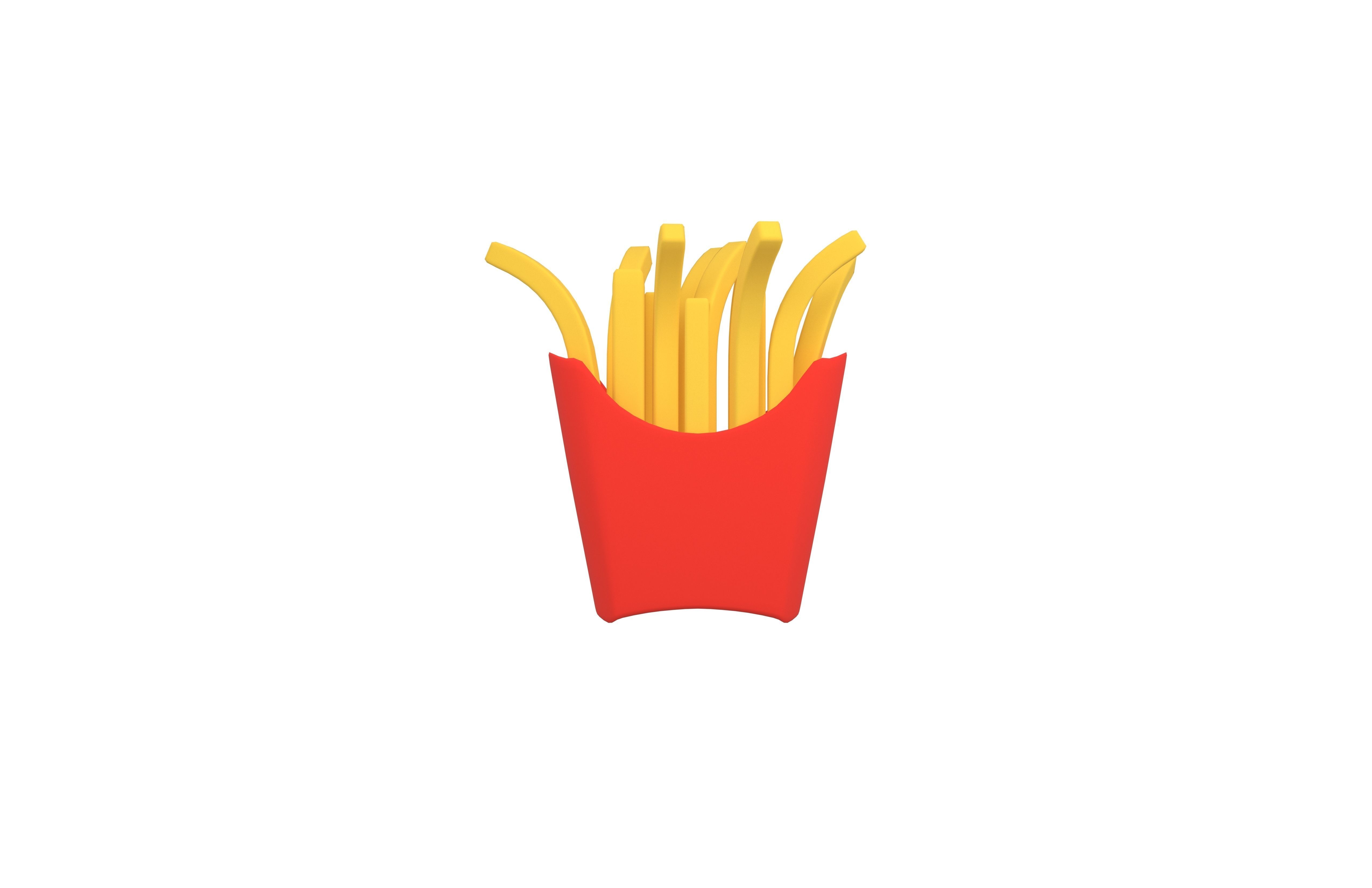 French Fries v2 001 Low-poly 3D model_1