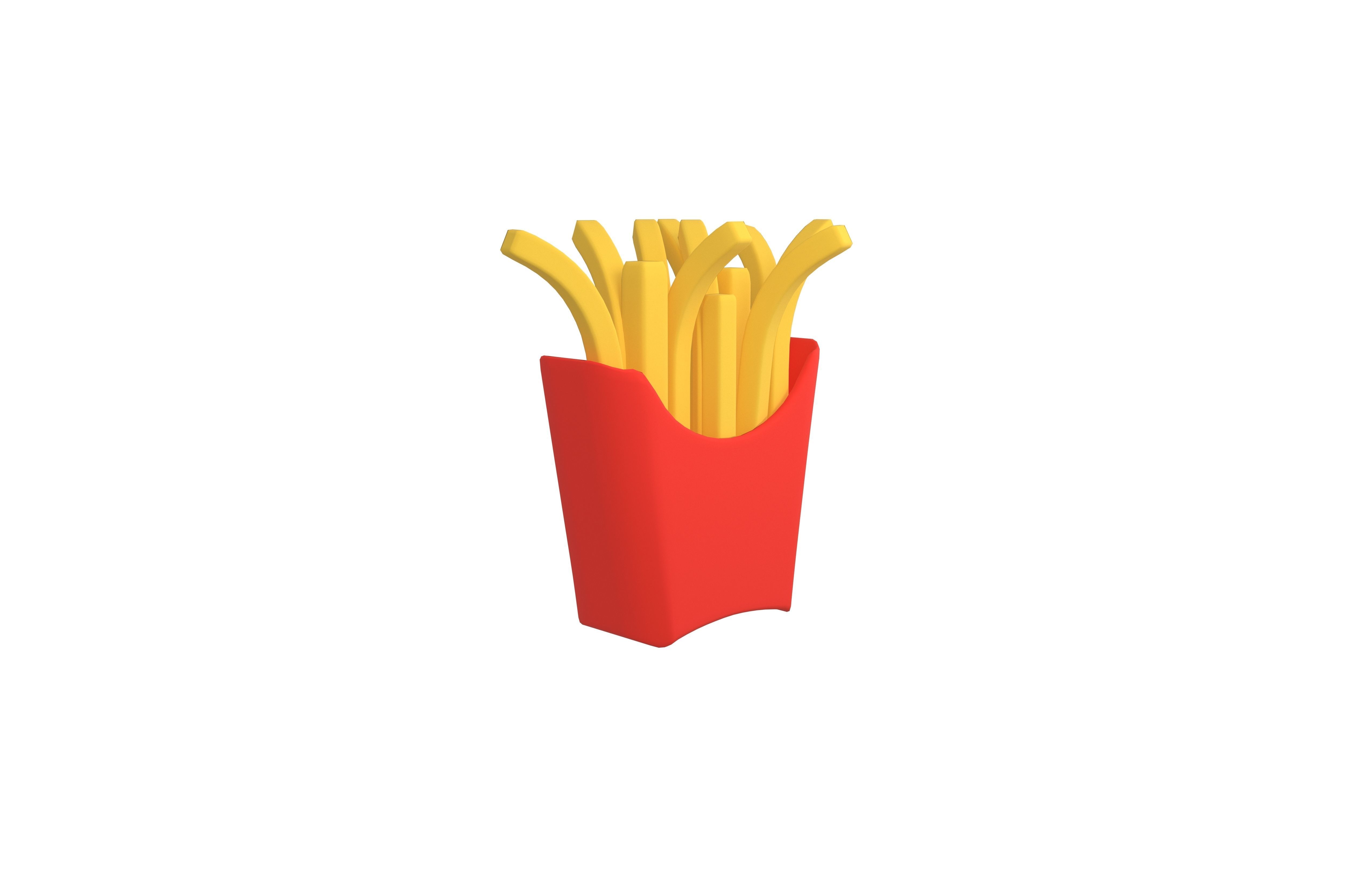 French Fries v2 001 Low-poly 3D model_3