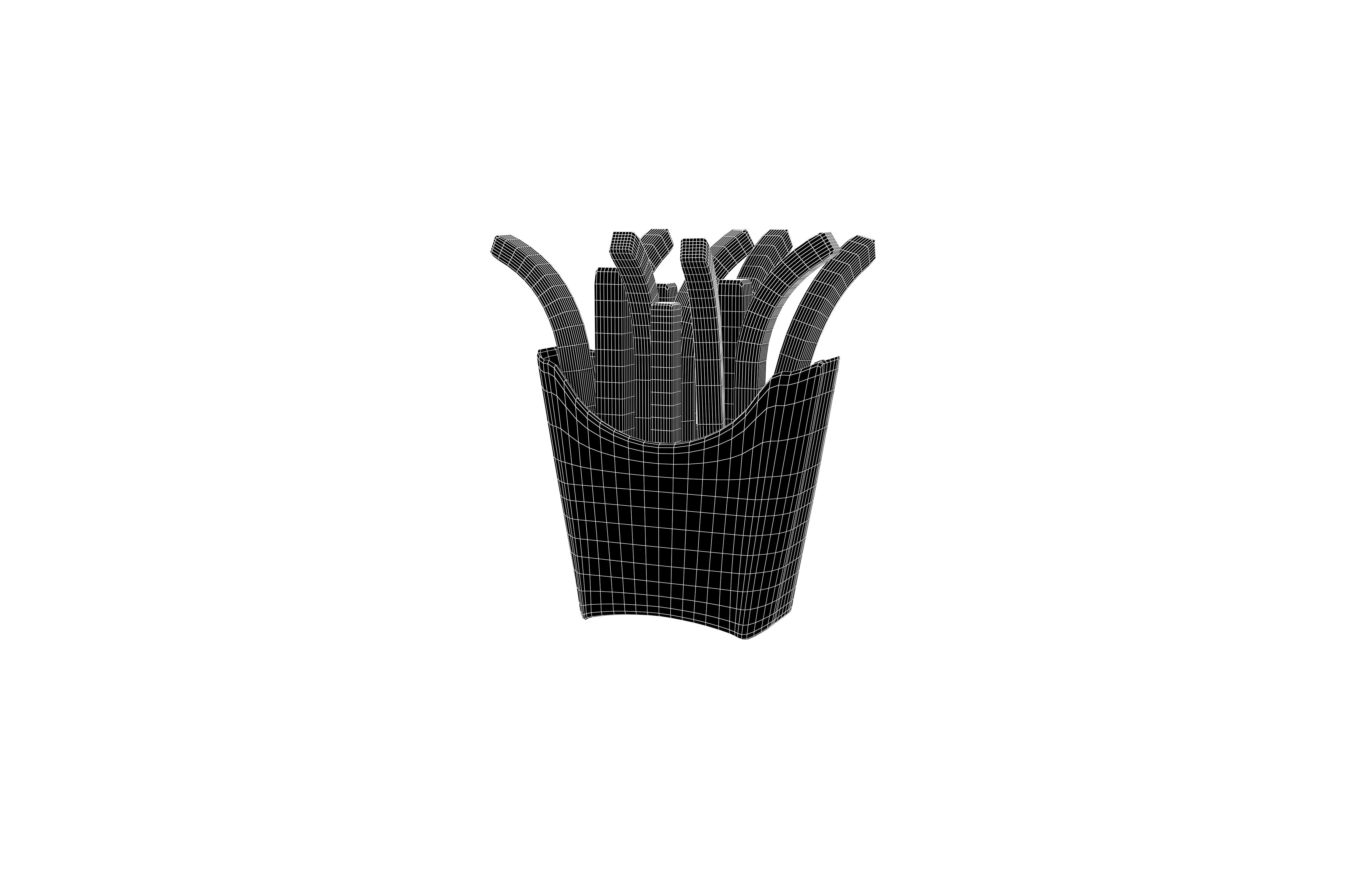 French Fries v2 001 Low-poly 3D model_6