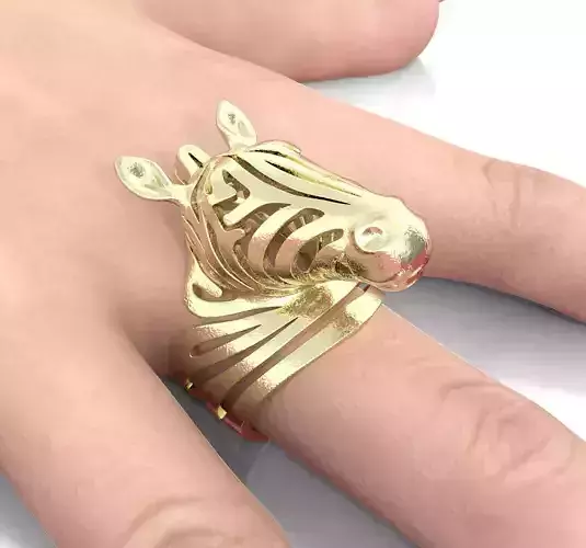 Zebra Ring - Award Winner 3D print model