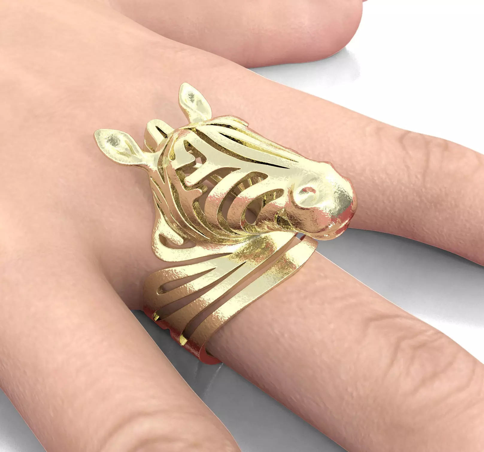 Zebra Ring - Award Winner 3D print model_0
