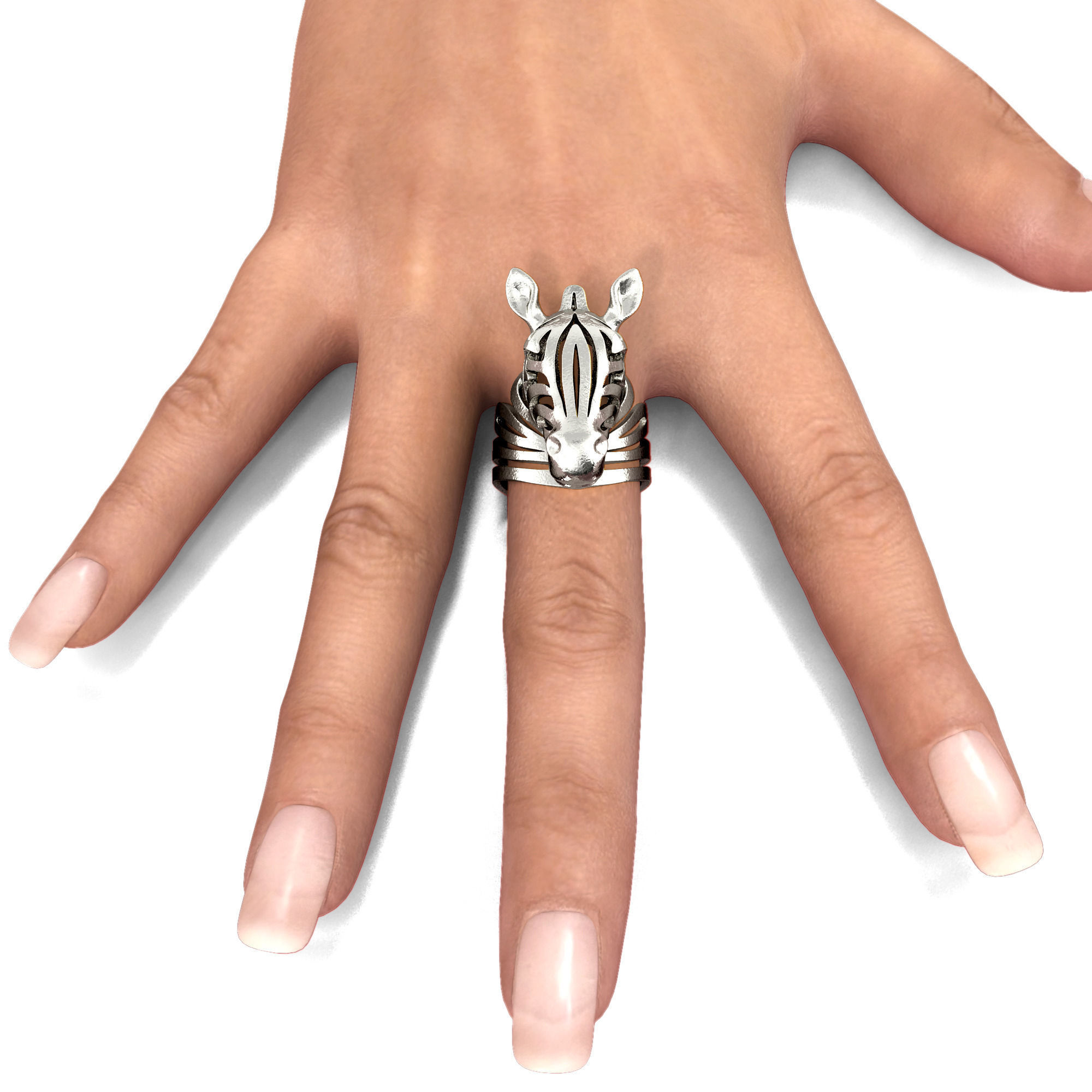 Zebra Ring - Award Winner 3D print model_4