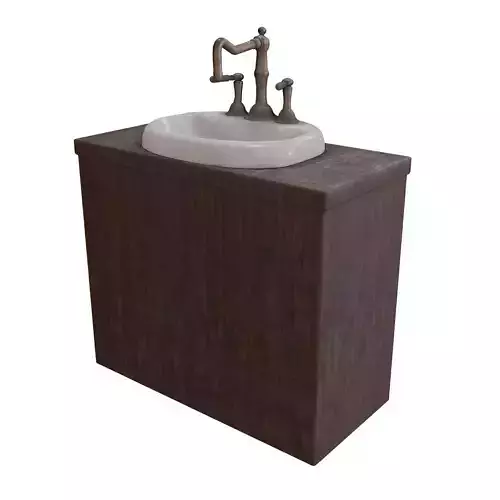 Old Sink Low-poly 3D model