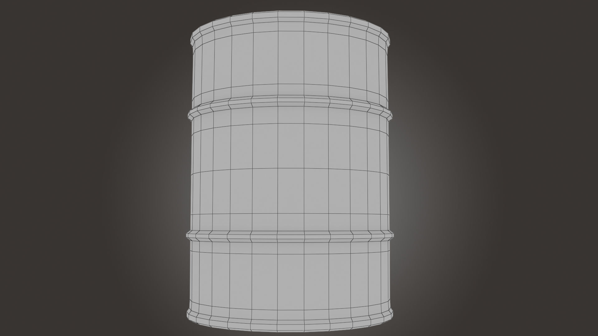 Metal Barrel Low-poly 3D model_17