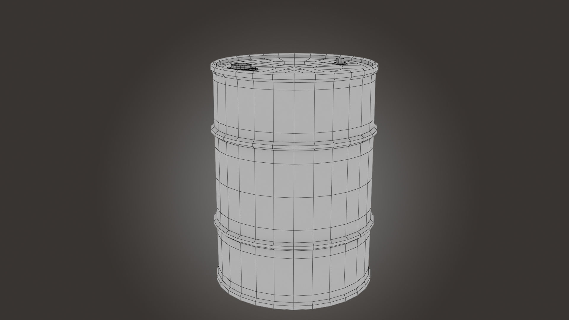 Metal Barrel Low-poly 3D model_15