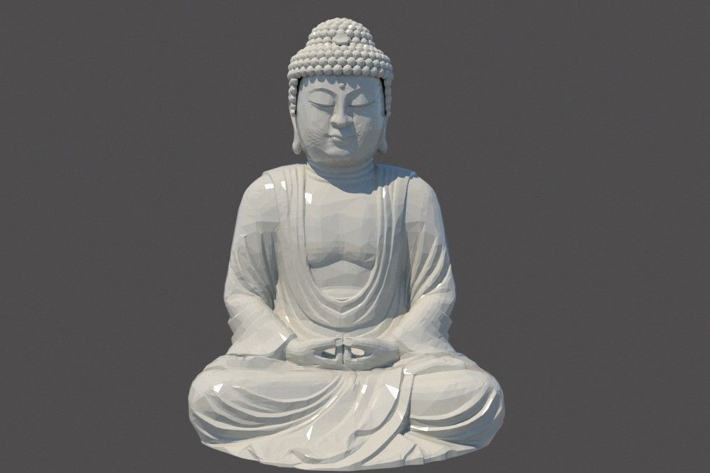 Buddha statue  3D model_1