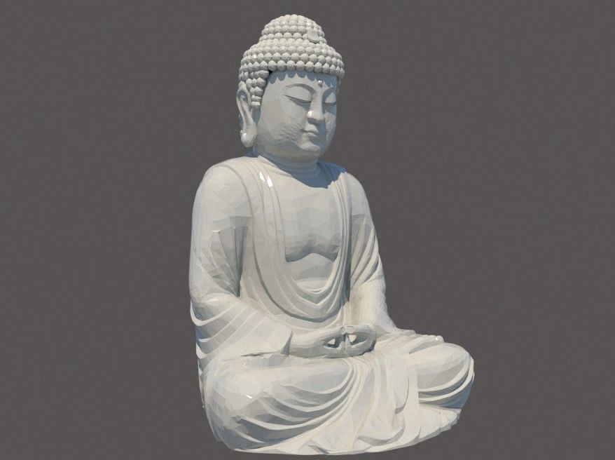 Buddha statue  3D model_2