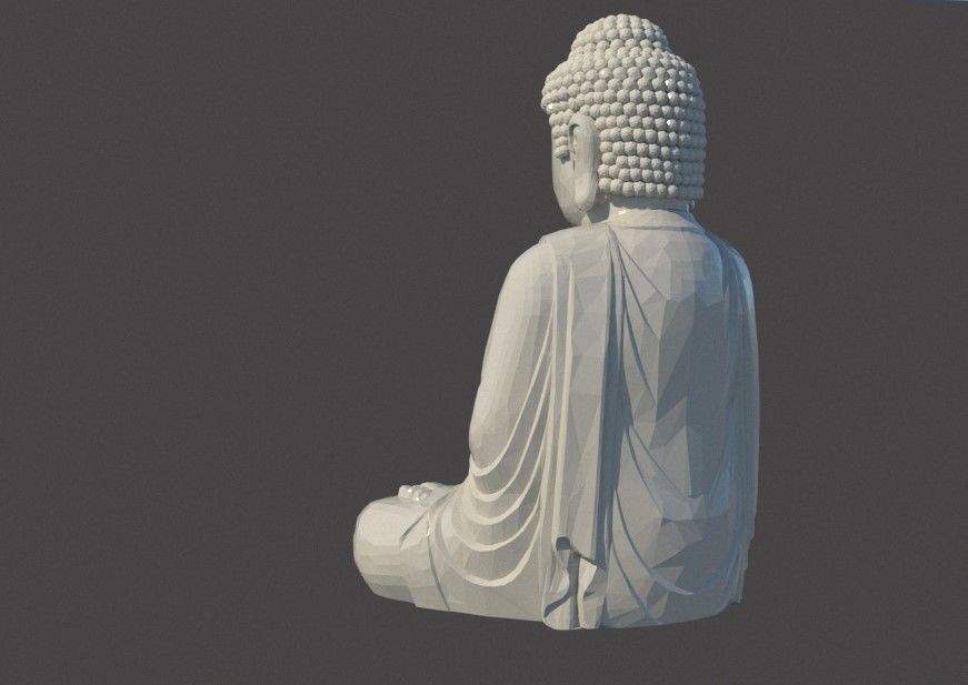 Buddha statue  3D model_3