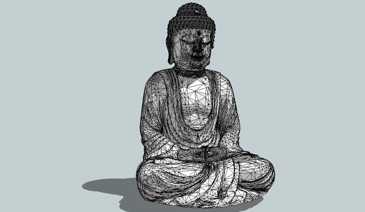 Buddha statue  3D model_4