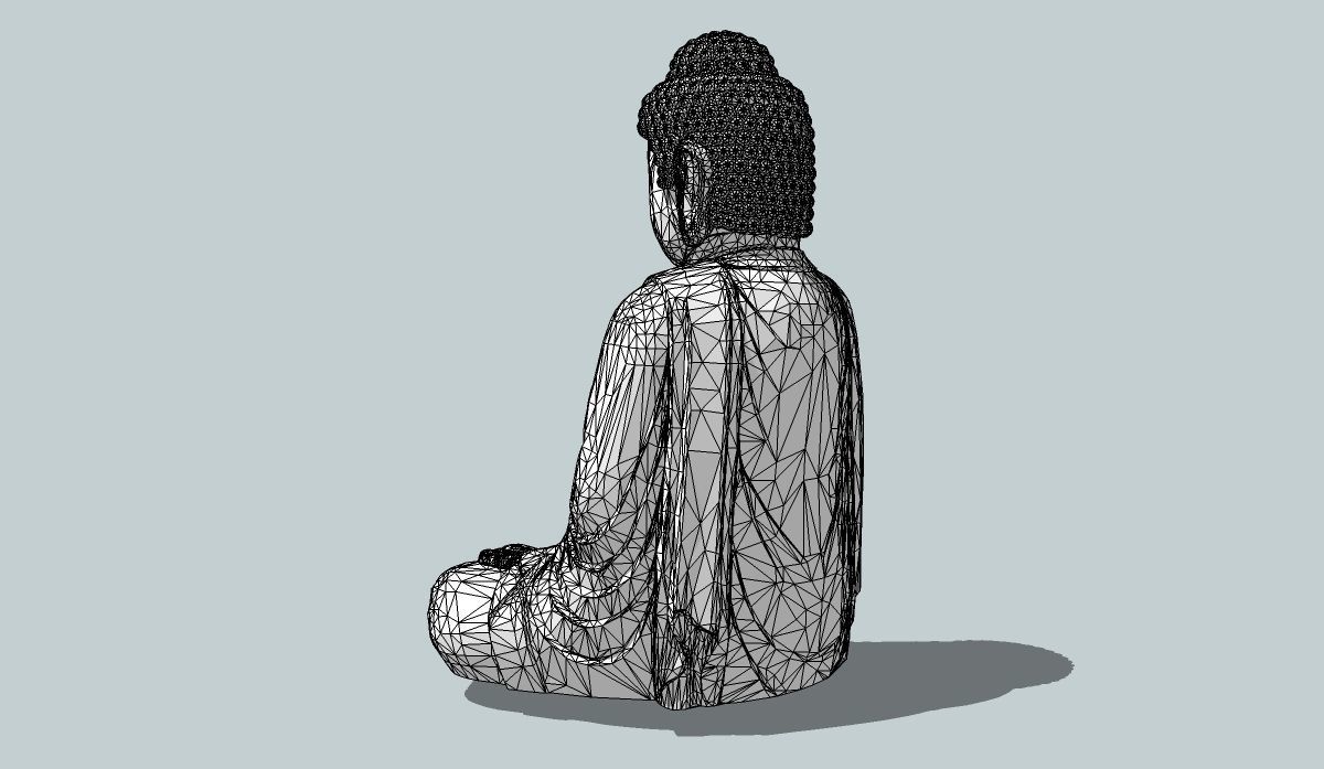 Buddha statue  3D model_5