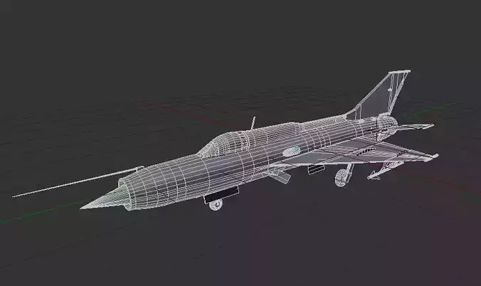 Mig 21 low poly plane for games and animations 