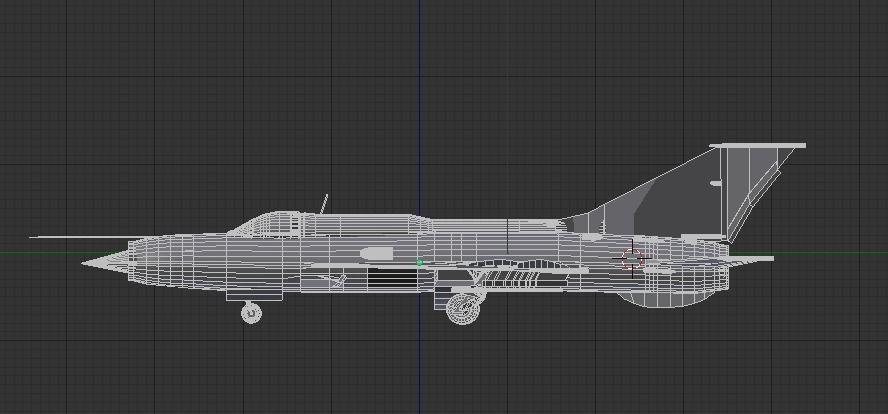Mig 21 low poly plane for games and animations Free low-poly 3D model_5