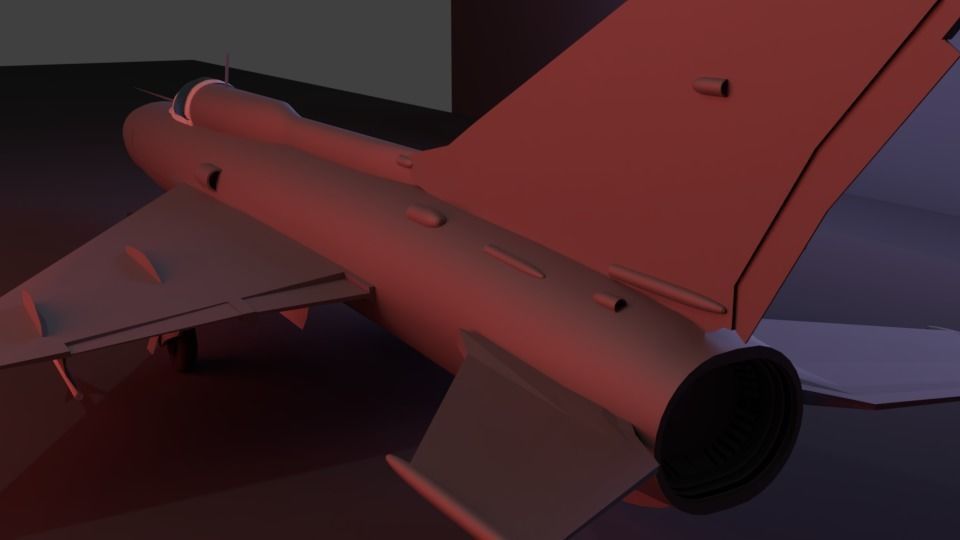 Mig 21 low poly plane for games and animations Free low-poly 3D model_3