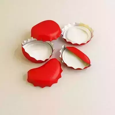 Smashed bottle caps 3D model