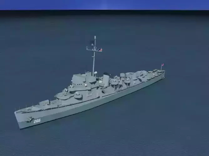 Evarts Class Destroyer DE260 USS Wintle 3D model