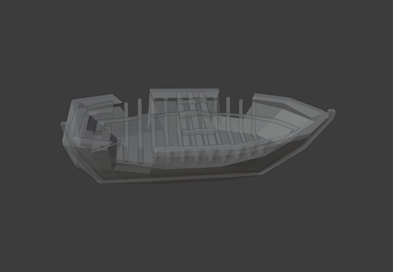 Ship Wrecked Low-poly 3D model_5