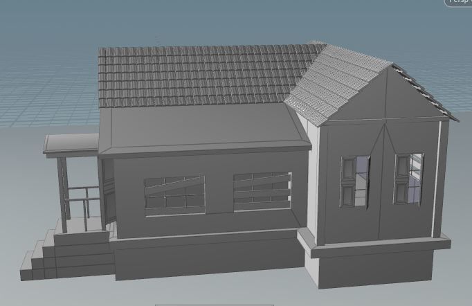Old Wooden House  Free low-poly 3D model_1