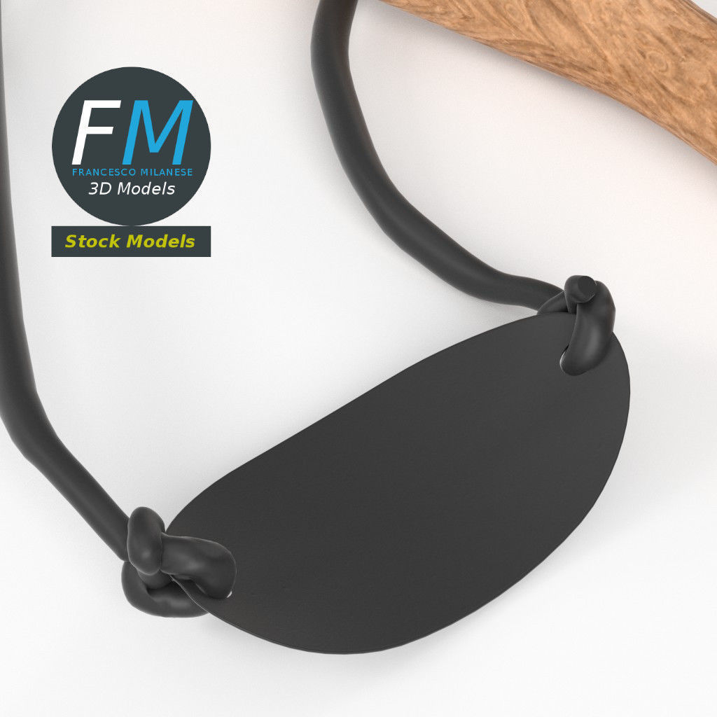 Slingshot 1 wooden stick 3D model_6