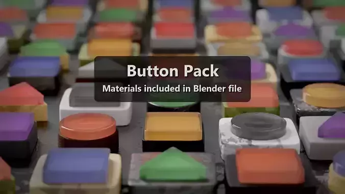 Button Pack 6 Shapes Endless Possibilities 3D model
