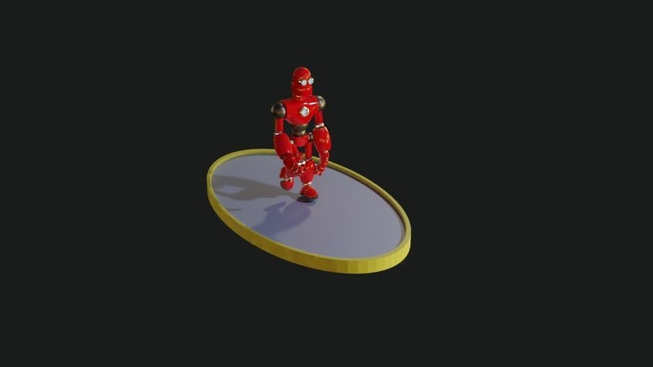 Robot Free low-poly 3D model_3