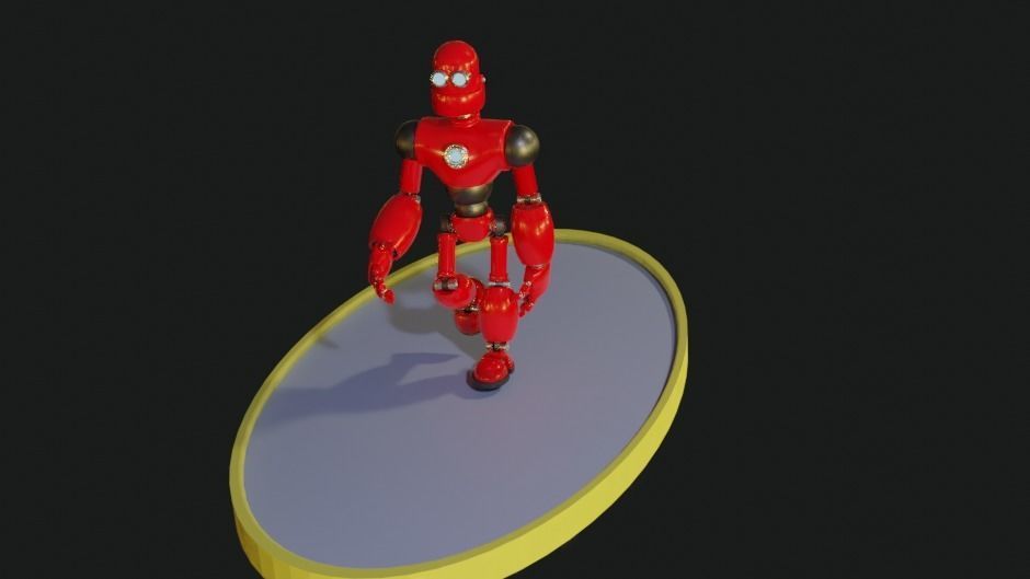 Robot Free low-poly 3D model_4