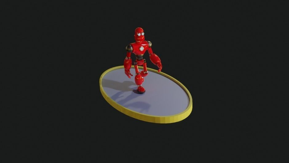 Robot Free low-poly 3D model_2