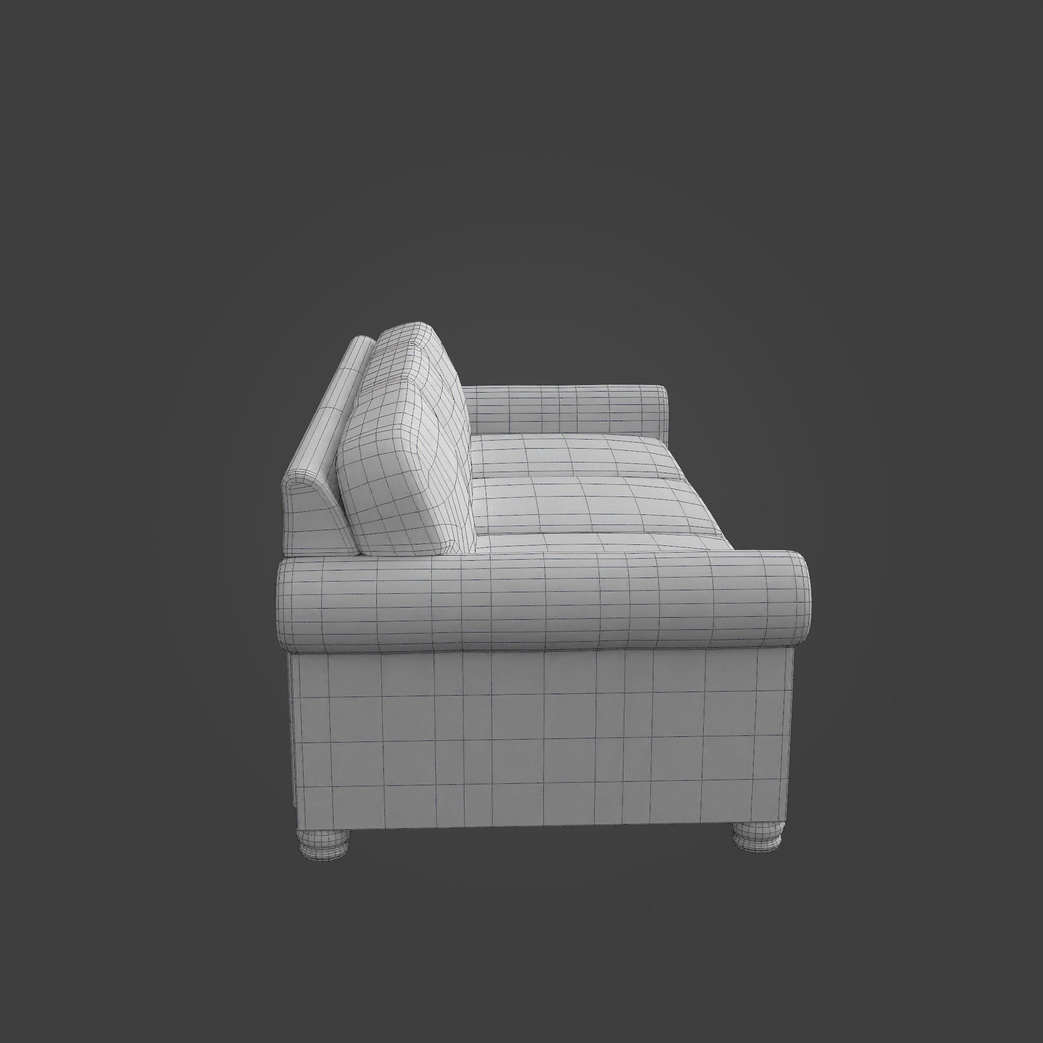 Sofa-02 leather sofa Low-poly 3D model_4
