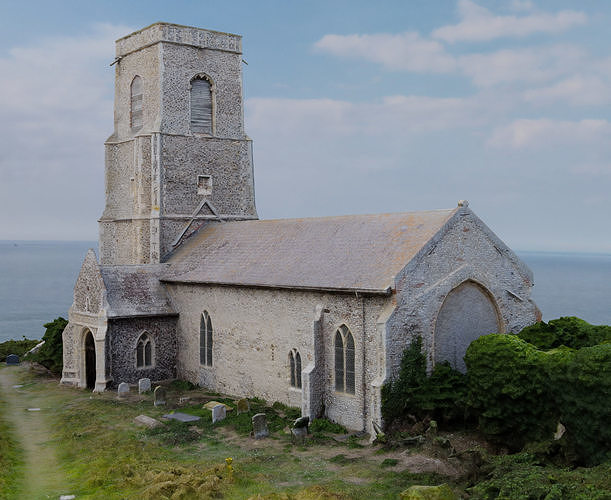 Dilapidated  Church Low-poly 3D model