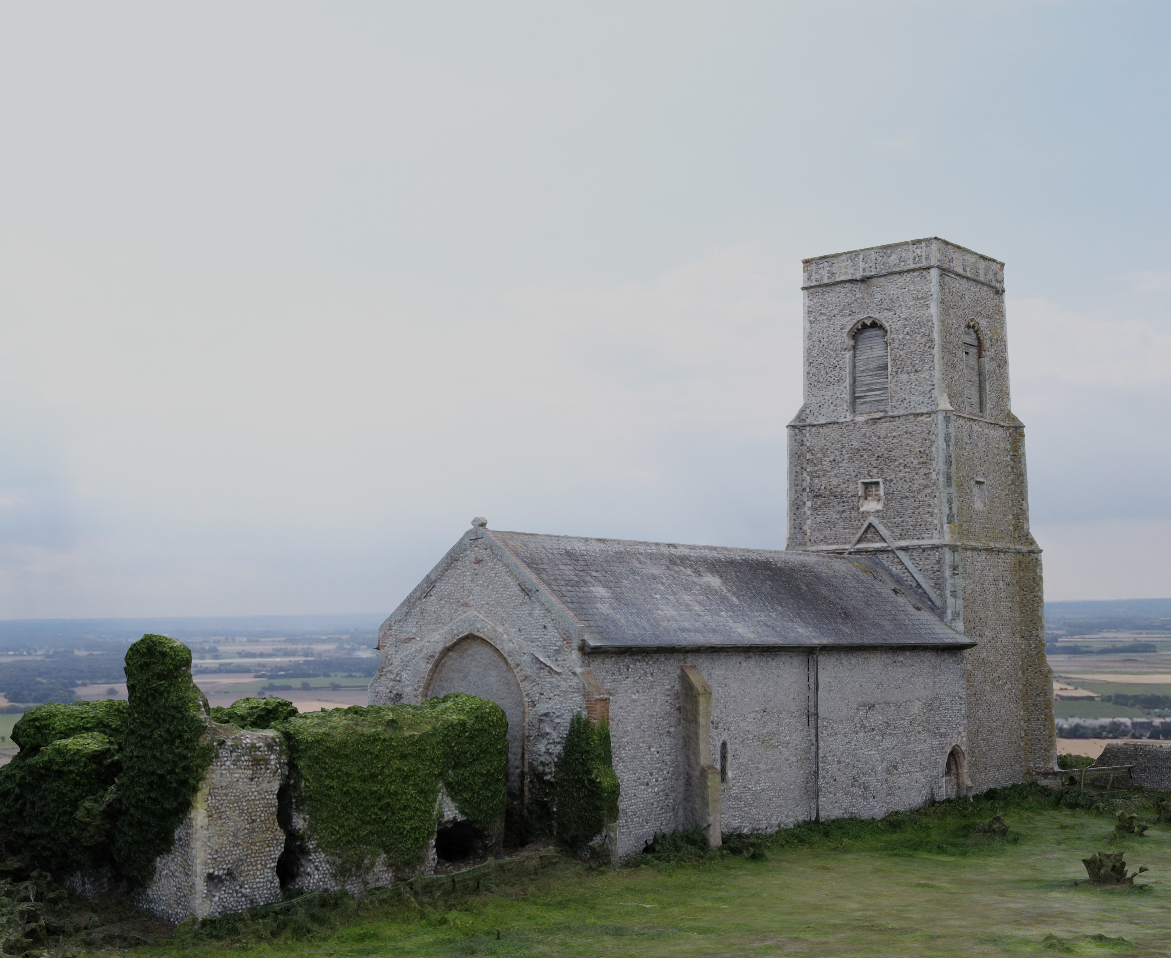 Dilapidated  Church Low-poly 3D model_4