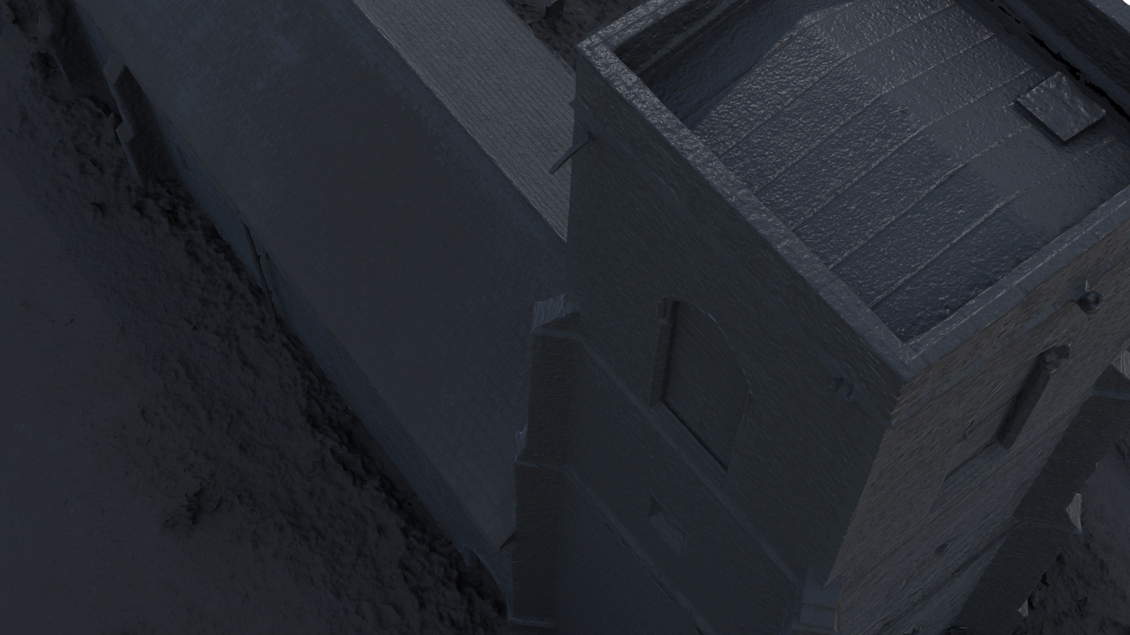 Dilapidated  Church Low-poly 3D model_16