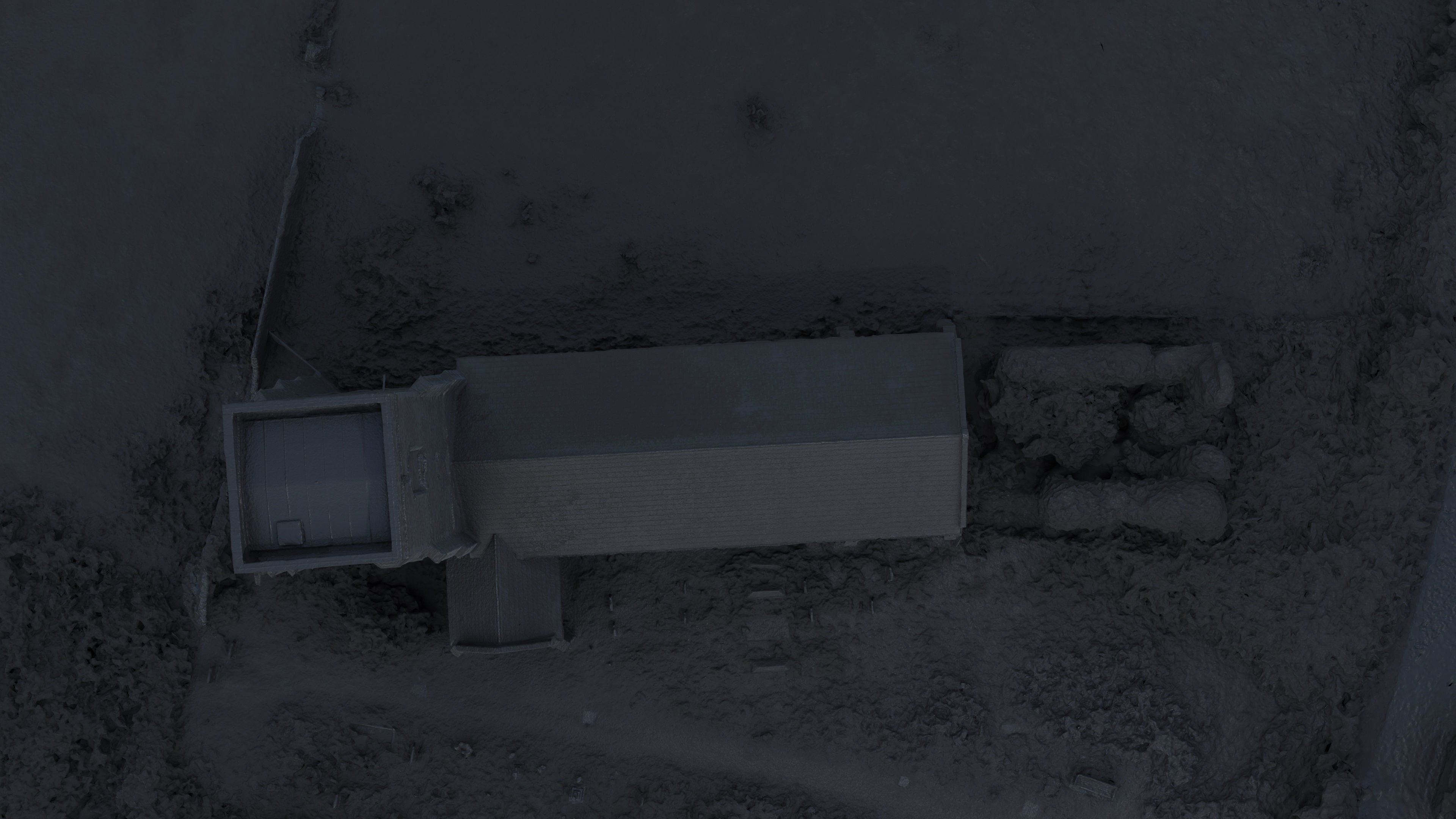 Dilapidated  Church Low-poly 3D model_8